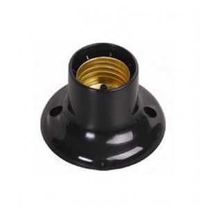 Bocal Fixo de Lampâda E27 150W 250V Preto Ilumi
