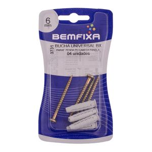 Parafuso Philips Cabeça Panela Com Bucha de 6 Mm 4 Unidades Bemfixa
