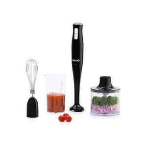 Mixer Portátil Inox Turbomix 127V Preto 3 Em 1 Arno