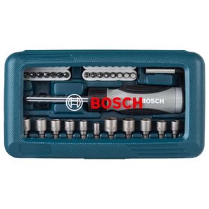 Kit de Pontas e Soquetes Para Parafusar com 46 unidades Bosch