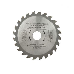 Disco De Serra Circular 180 MmX20 Mm 24 Dentes Com Vídea Fertak