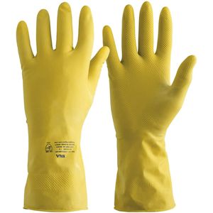 Luva Latex Natural Flocada 9" G Amarela Kala