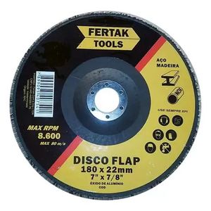 Disco Flap 7" 180 MM Grão 80 Fertak