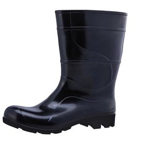 Bota PVC Cano Médio Sem Forro Preto Nº 36 Par Kadesh