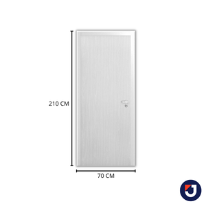 Kit Porta HDF Branca Lisa 210x70 Cm (AXL) Lado Esquerdo MGM Esquadrias