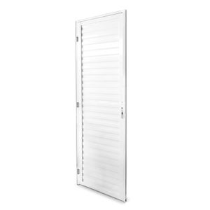 Porta de Alumínio White Veneziana 210x70 Cm Lado Esquerdo Quality/Prime