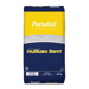 Argamassa Multiuso Interna Porcelanato 3 em 1 Cinza 20Kg Portokoll
