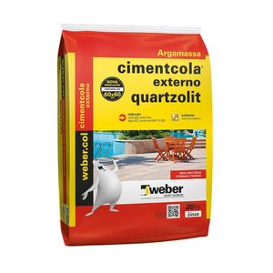 Argamassa Cimentcola Externa ACII 20 Kg Cinza Quartzolit