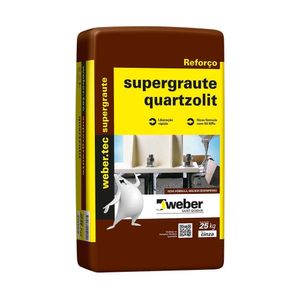 Argamassa Supergraute 25kg Quartzolit