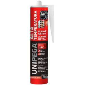 Silicone Alta Temperatura Vermelho 280ml Unipega