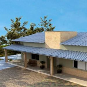 Telha Residencial Ondulada 5 Mm de Fibrocimento 244 x110 cm Cinza Brasilit