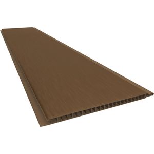 Forro Rígido De Pvc Tabaco Frisado 20 Cm x 5,95 M 6 Mm Bda