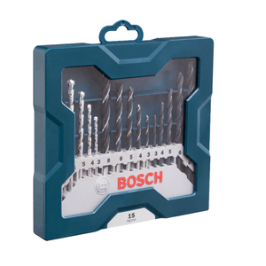 Kit de Brocas Para Concreto, Metal e Madeira Mini X-Line 3,0-8,0 Mm com 15 Unidades Bosch