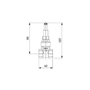 Base Registro De Gaveta 1/2" DN1516D Celite