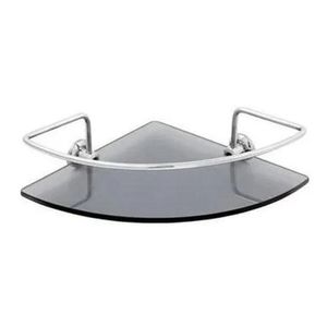 Porta Shampoo de Canto Vidro Fumê 20 Cm Hidrolar