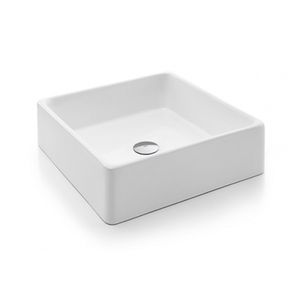 Cuba de Apoio quadrada Branca 390x390x140 Mm Docol