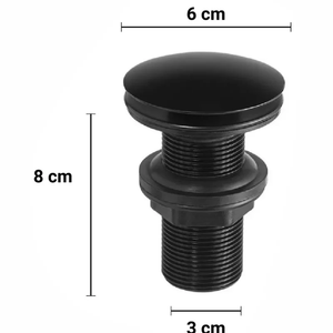 Válvula Para Lavatório Inox Black VC78-BLA 7/8 Flvx Hidro