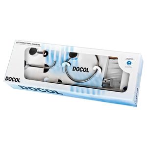 Kit de acessórios Single Para Banheiro 5 Peças Docol