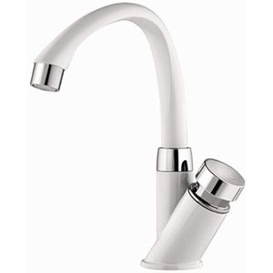 Torneira Automática Para Bancada Branco e Cromado 1/2" Tigre
