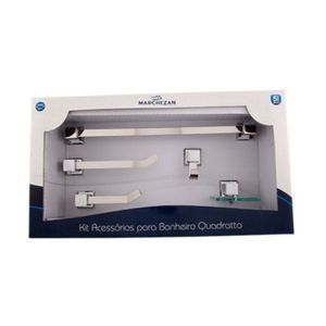 Kit Acessório de Banheiro Quadratt 5 Peças 4005 Imperatriz
