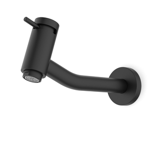 Torneira Lavatório Parede Basic Preto Matte Celite