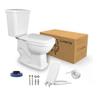 Kit Vaso Sanitário com Caixa Acoplada Acionamento Duplo Viseu Branco Luzarte