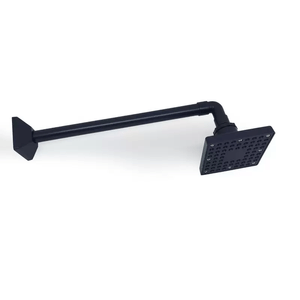 Chuveiro Articulado Preto Quadrado 4" Lumar