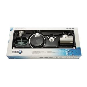 Kit de Acessórios para Banheiro 5 Peças Elegance Vidro Hidrolar