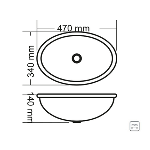 Cuba De Embutir Oval 470x340 Mm Branca Luzarte