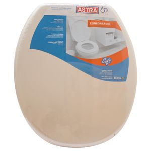 Assento Sanitário Soft Oval Universal Bege 8" Astra