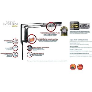 Chuveiro Lorenzetti Acqua Storm Ultra Preto e Cromado 110V 5500W Lorenzetti