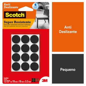 Protetor Adesivo Anti-Risco Redondo Preto P 12 Peças 3M