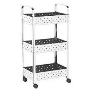 Fruteira e Organizador Multiuso Inox 3 andares Mak inox