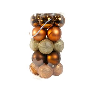 Bolas Natalinas 30 unidades Café 6 Cm Dora