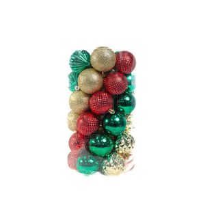 Bolas Natalinas 41 unidades Vermelho e Dourado 6 Cm Dora