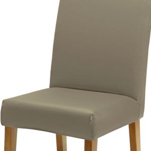 Capa Para Cadeira Malha Lisa Taupe Bella Janela