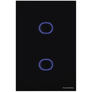Interruptor Smart Touch Preto 2 Canais Tramontina