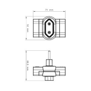 Plugue T 2P 10A 250V Tramontina