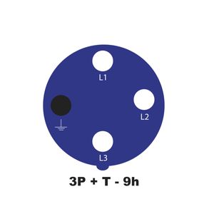 Plug Macho Industrial 3P+T  16A 9H 220-250V Tramontina