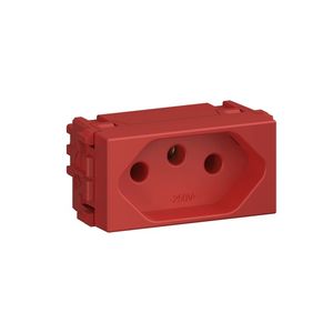 1 Tomada 4x2 20A 2 Polos+Terra Esatta Vermelha Weg Equipamentos
