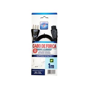 Cabo De Força Notebook 3X0,75X 1 Metro Preto Dn1726 Daneva