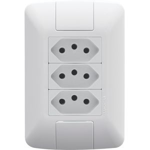 Conjunto 4x2 com 3 Tomadas 2P+T 20A 250V Aria Branco Tramontina