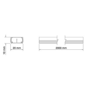 Canaleta 20x10x200 Mm Branca Com Fita 57300/119 Tramontina