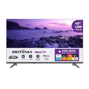 TV 43" Polegadas Smart Full HD Roku Britânia