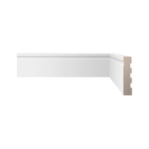 Rodapé/Guarnição Clássico Branco Frisado 7 Cm 2,40 M Biancogres(Preço/Peça)