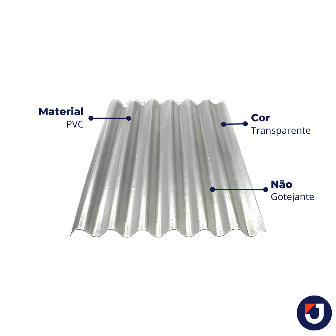 Telha FVD Transparente Ondafort Incolor 1,83x1,1 M Afort