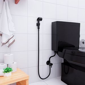 Kit Ducha Higiênica Registro Black com Derivação Preto 1/4 Blukit