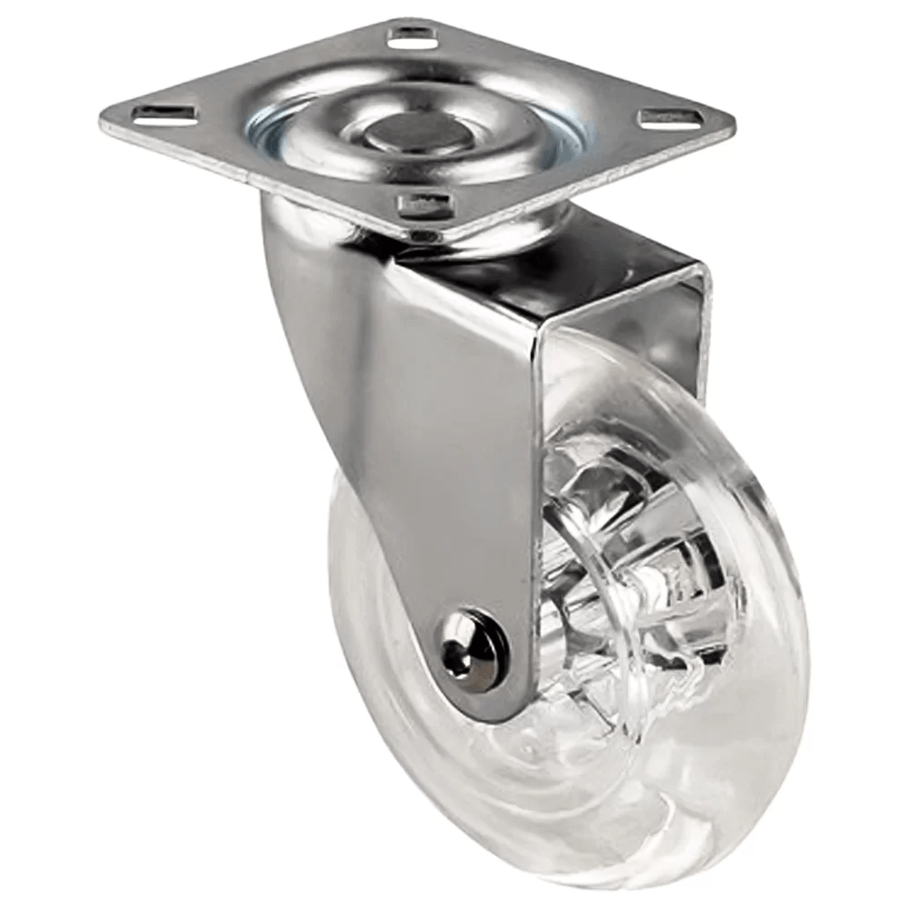 Rodízio de Gel Girátorio Cristal Sem Freio 70 Kg 75 Mm Fertak