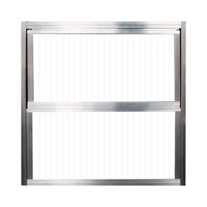 Janela Basculante de Alumínio Natural 100x100 Cm (AxL) Com Vidro Canelado Quality/Prime