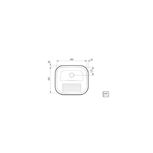 Tanque De Encaixe Aço Inox 40x40 Cm 94403/407 Tramontina